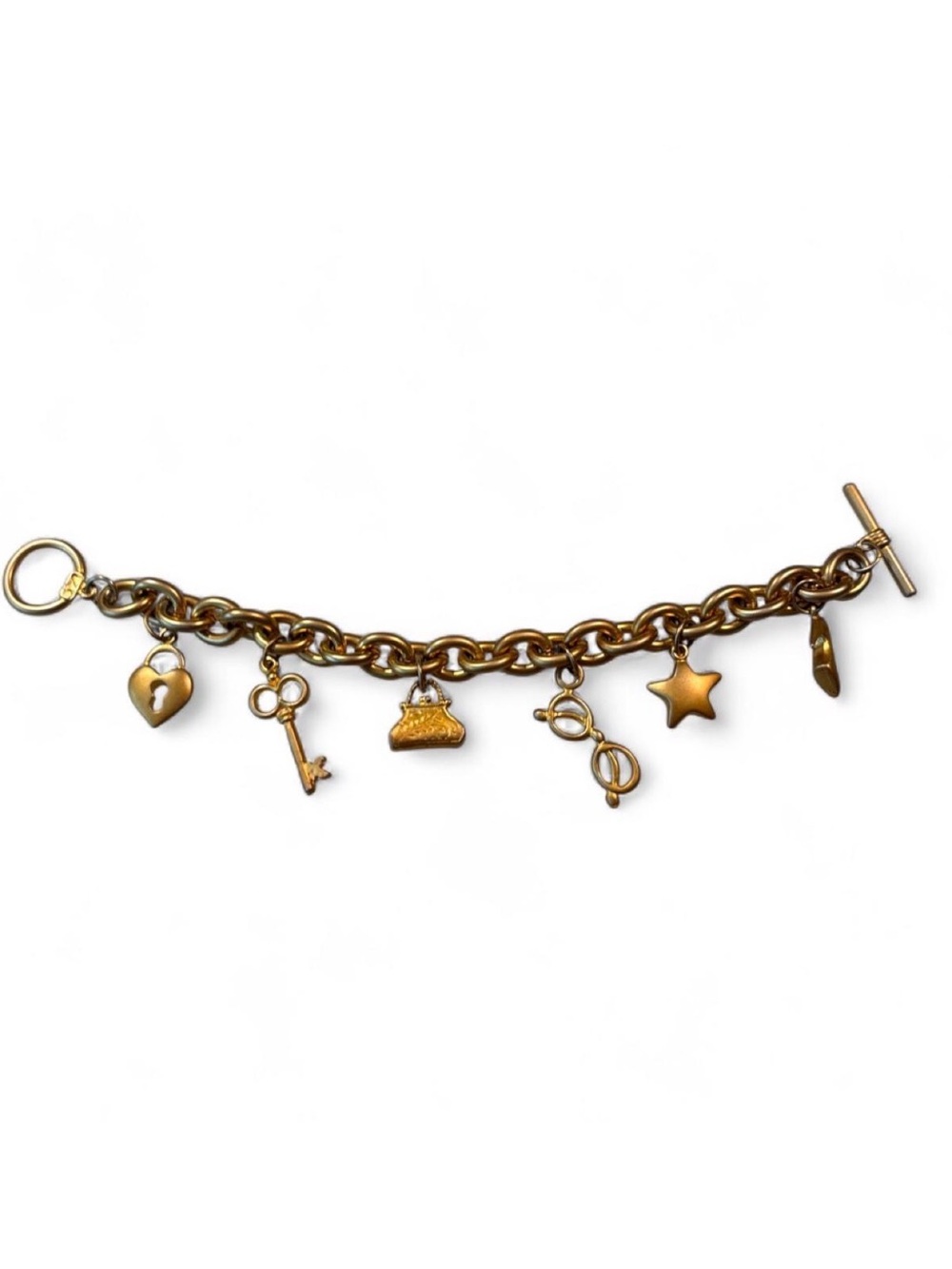 Vintage Victoria's Secret Signed Gold
Tone Chain Charm Bracelet Y2K